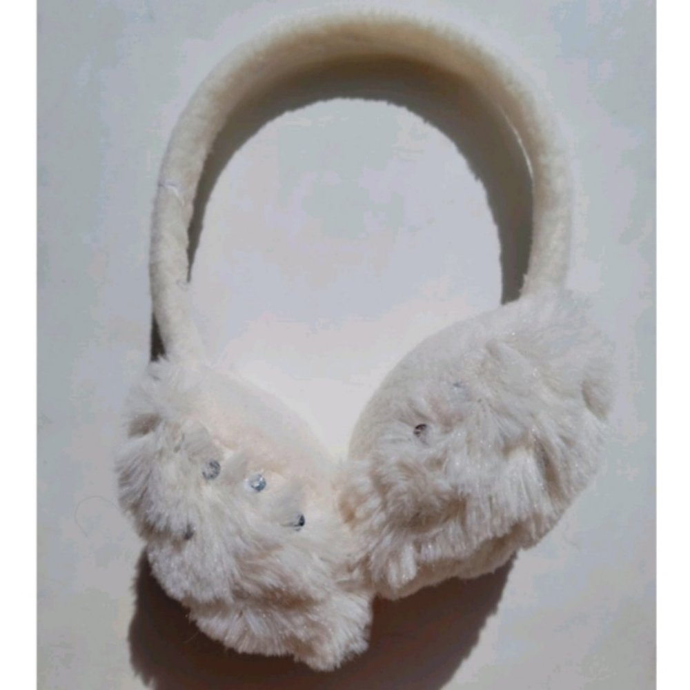 White Fuzzy Ear Muffs